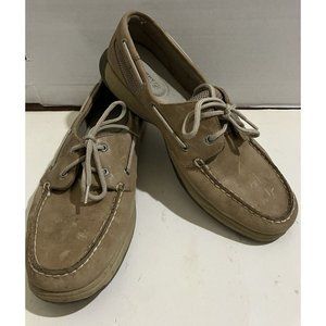 Sperry Top Sider Women's Size 10 Tan leather Boat  Deck shoes 9774829